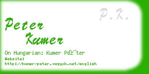 peter kumer business card